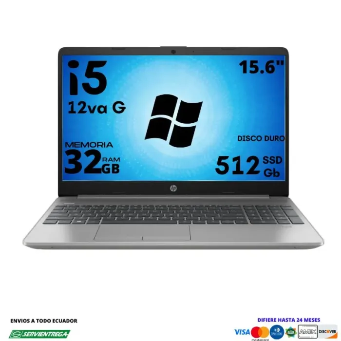 Laptop Hp 250 G9 Core i5 12va Ssd 512 Gb Memoria Ram 32 Gb 15.6 Windows 11 | 49w