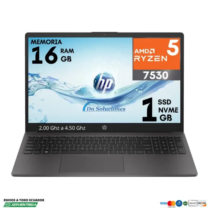 Laptop Hp 250 G10 Ryzen 5 7530U ssd 1000 Gb Memoria Ram 16 Gb FreeDos | 32s