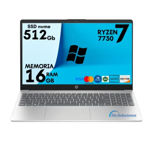 Laptop HP AMD Ryzen 7730u Ssd 512 Gb Memoria Ram16 Gb 15.6″ Windows 11 | 65w