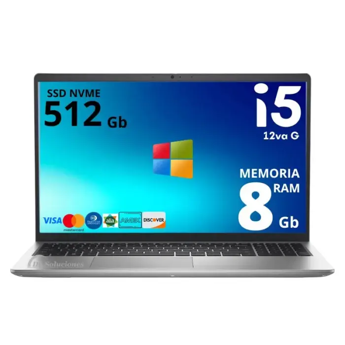 Laptop Dell Inspiron 3520 i5 12va generación SSD 512 gb ram 8 gb 15.6" Windows 11 | 101w