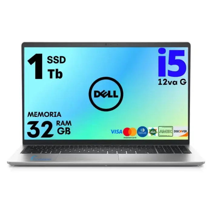 Laptop Dell Inspiron 3520 i5 12va generación SSD 1000 gb Ram 32 Gb 15.6" Ubuntu | 106s