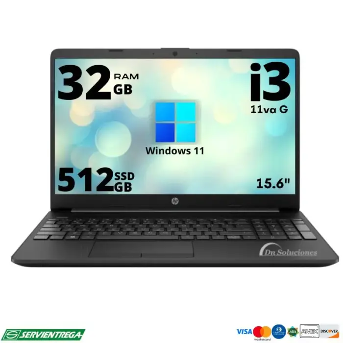 Laptop Hp Core i3 11va Ssd 512 Gb Ram 32Gb 15.6" Windows 11 | 23W