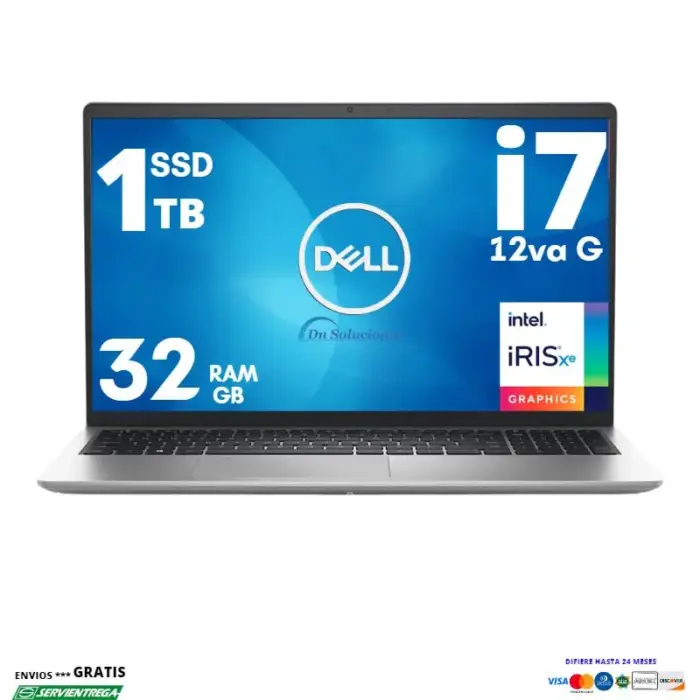Laptop Dell Inspiron 3520 i7 12va generación SSD 1 Tb Ram 32 Gb 15.6" Ubuntu | 75s
