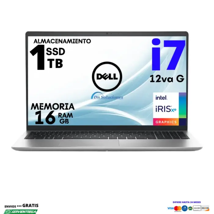 Laptop Dell Inspiron 3520 i7 12va generación SSD 1 Tb Ram 16 Gb 15.6" Ubuntu | 73s