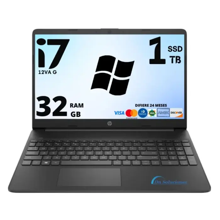Hp 250 G9 Core i7 12va G Ssd Nvme 1 Tb Memoria Ram 32 Gb 15.6" Windows 11 | 62w32