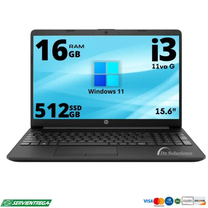 Laptop Hp core i3 11va Ssd 512 Gb Ram 16 Gb 15.6" Windows 11 | 21w