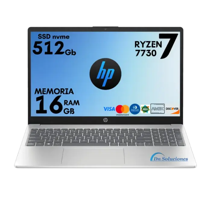 Laptop HP AMD Ryzen 7730u Ssd 512 Gb Memoria Ram16 Gb 15.6″ FreeDos 11 | 65s