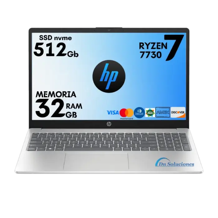 Laptop HP AMD Ryzen 7730u Ssd 512 Gb Memoria Ram 32 Gb 15.6″ FreeDos | 66S