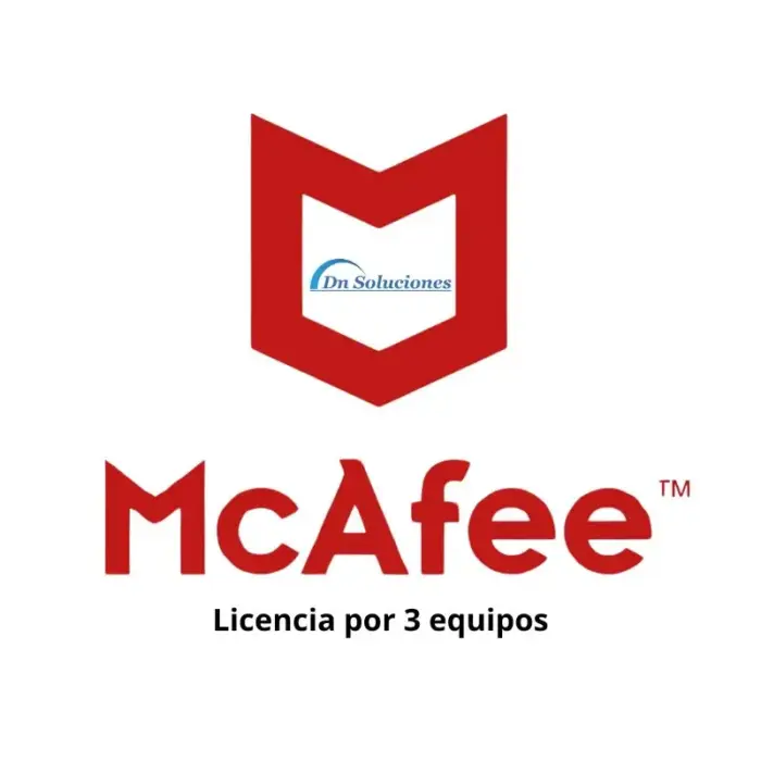 Antivirus Mcafee licencia por 15 meses para 3 usuarios Windows Mac Android