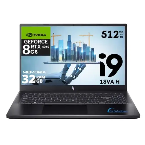 Laptop Acer Nitro V15 Intel Core i9 13900H Ssd 1 Tb Ram 32 Gb 15.6" 144 Hz RTX 8 Gb Teclado iluminado |NI932