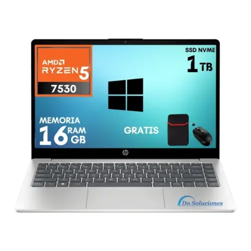Laptop HP 14-EM0026LA Ryzen 5 7520u FHD 14" SSD 1 Tb Memoria Ram 16 Gb Win11 | 2R514S