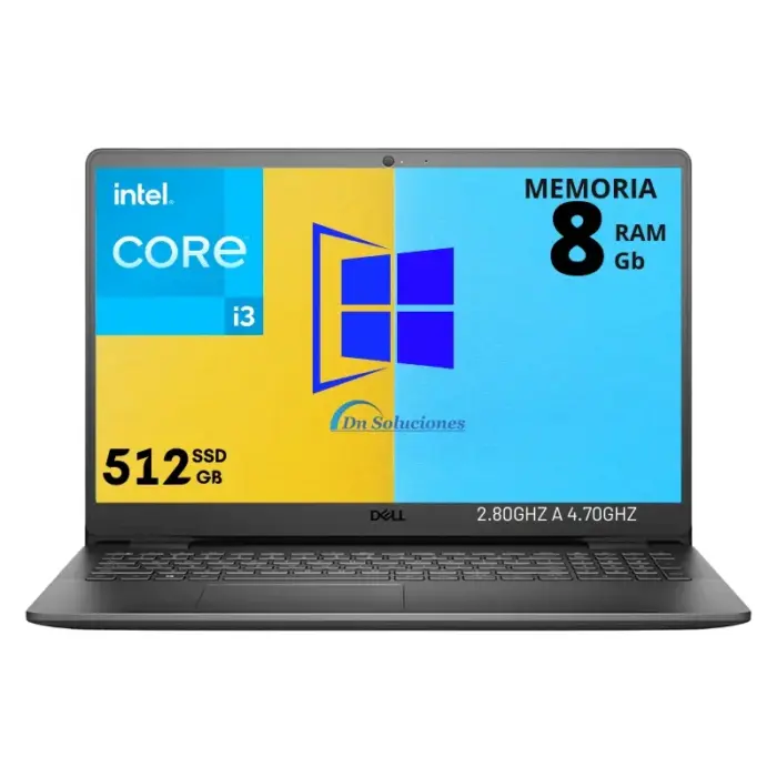 Laptop Dell Core i3 11va Ssd 512 Gb Ram 8 Gb 15.6″ Windows 11 ULTIMA UNIDAD | 92w