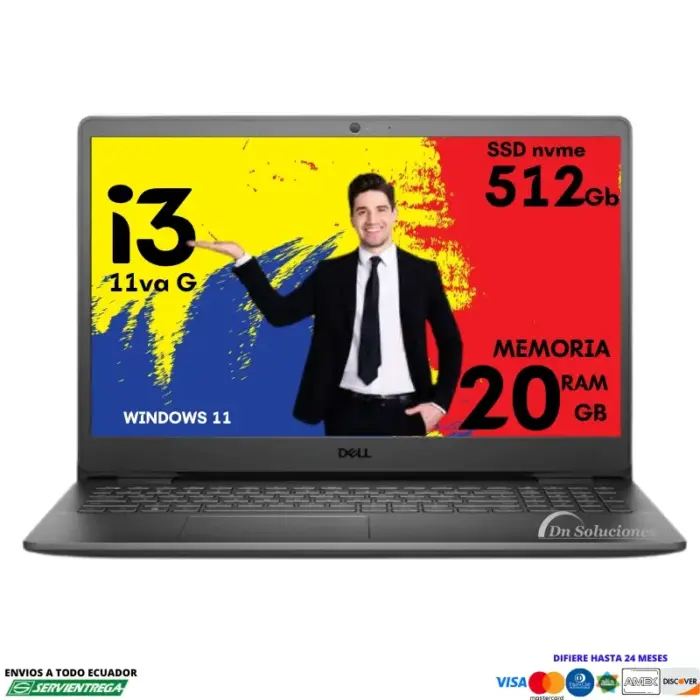 Laptop Dell Inspiron Core i3 11va G Ssd 512 Gb Memoria Ram 20 Gb 15.6″ Windows 11 | 93w - Image 4