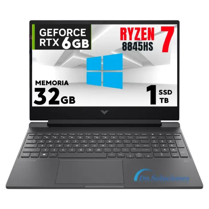 Laptop gamer HP Victus 15-fb2020la Ryzen 7 8845HS RTX 4050 | SSD 1 Tb | Ram 32 Gb | VR7W32