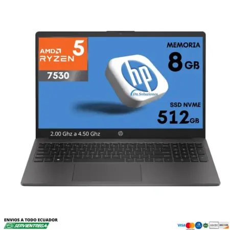 Laptop Hp 250 G10 Ryzen 5 7530U Ssd 512 Gb Dn Soluciones freeDos