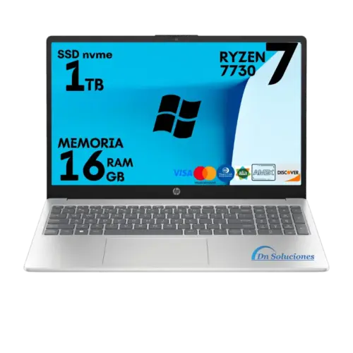 Laptop HP AMD Ryzen 7 7730U SSD 1TB RAM 16GB - Exclusiva para Ti | Windows 11 | 67W