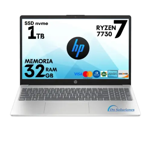 Potente Laptop HP Ryzen 7 7730U | 32GB RAM | 1TB SSD | Envíos Ecuador FreeDos | 68s