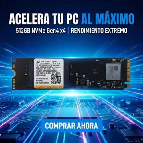 unidad de estado solido M.2 2280 de 512GB NVMe