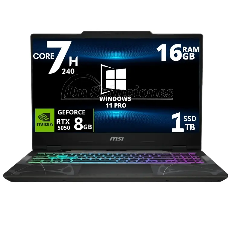 Laptop MSI Cyborg 15 Core 7 RTX 5050 Dn Soluciones