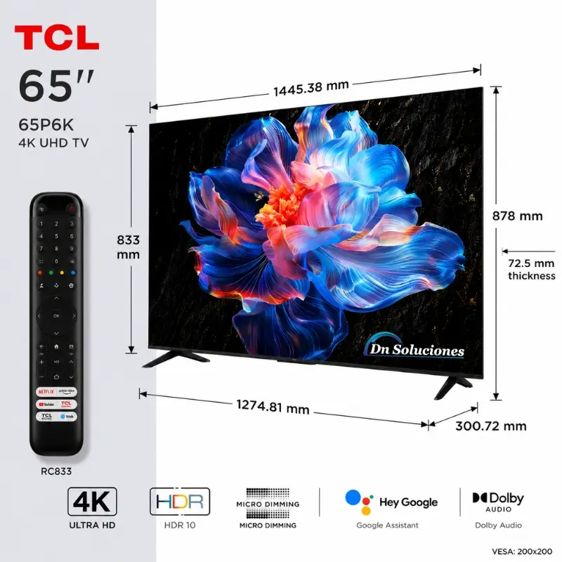 Televisor TCL 65” 4K Quito | TV TCL 65P6K Precio Quito Tumbaco 3 Televisor TCL 65” 4K Quito | TV TCL 65P6K Precio Quito Tumbaco - Image 2